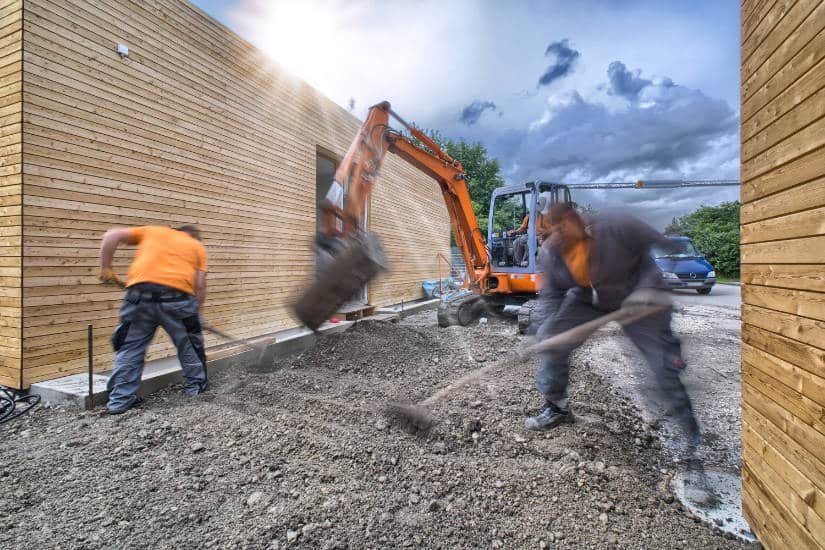 travaux de terrassement en cours dans les Yvelines